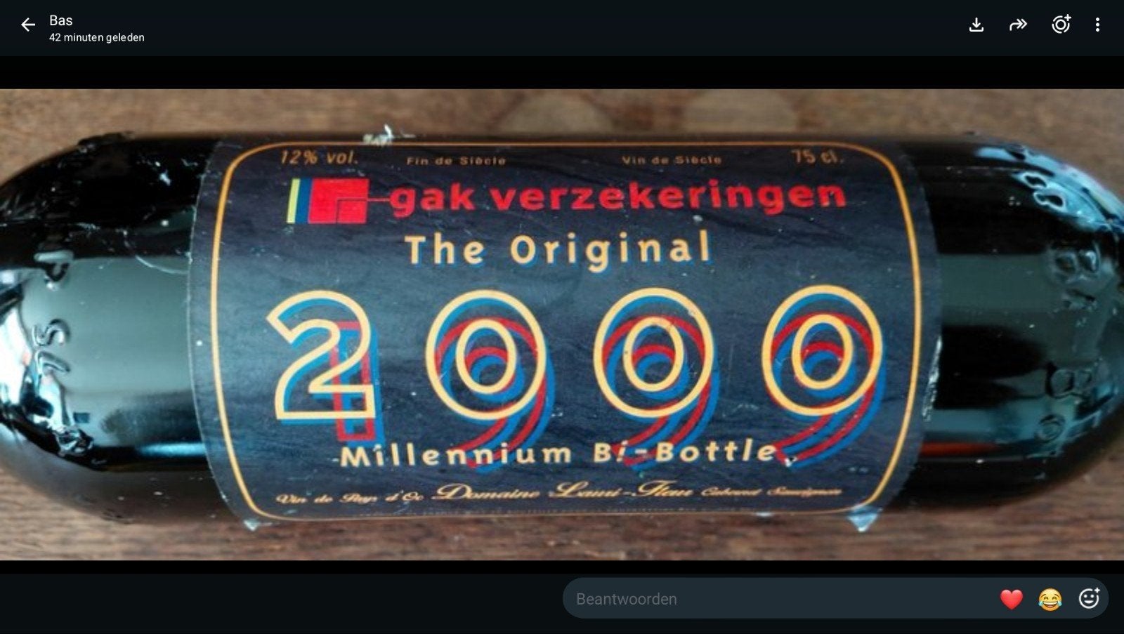 Millennium Bi-Bottle 2000 GAK Verzekeringen - Verzamelitem, Ophalen, Nieuw