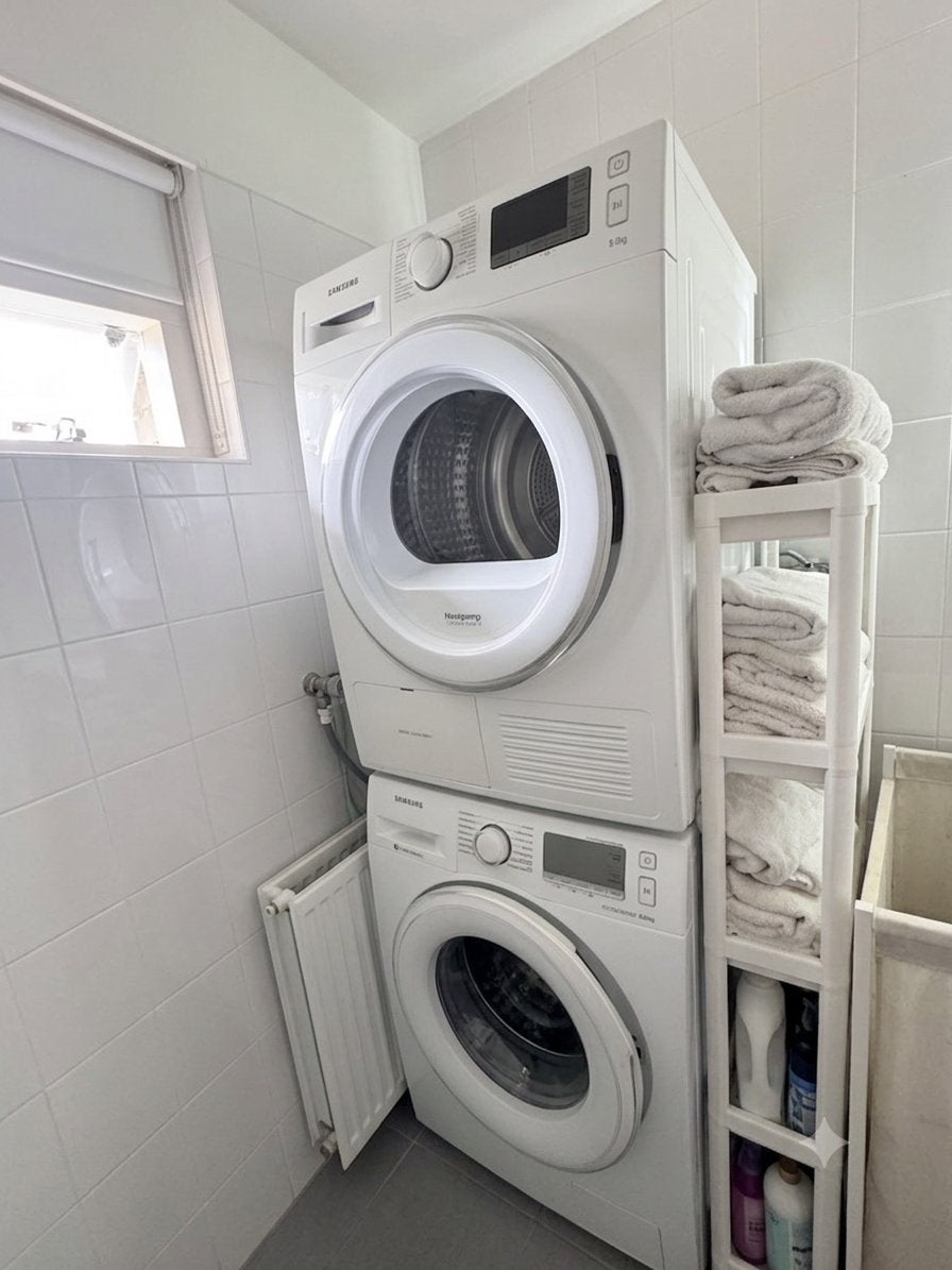Samsung wasmachine en droger set, Ophalen, 1200 tot 1600 toeren, 8 tot 10 kg, Zo goed als nieuw
