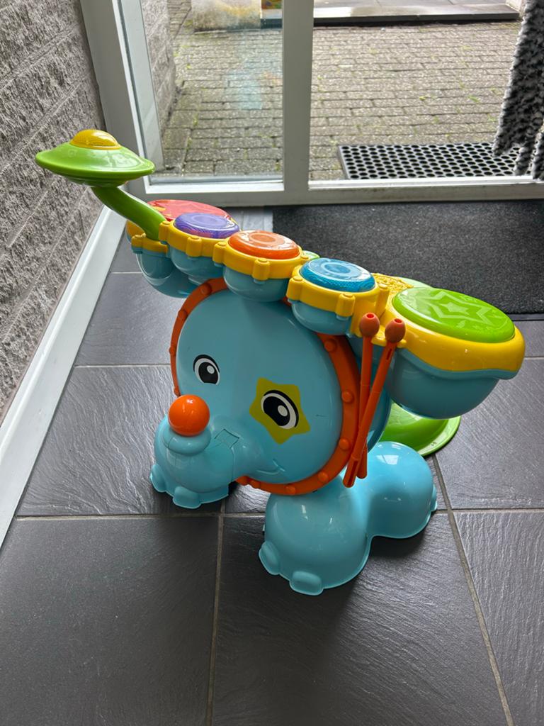 VTech Zoef Zoef Dieren Trommelset met Krukje, Ophalen, Zo goed als nieuw