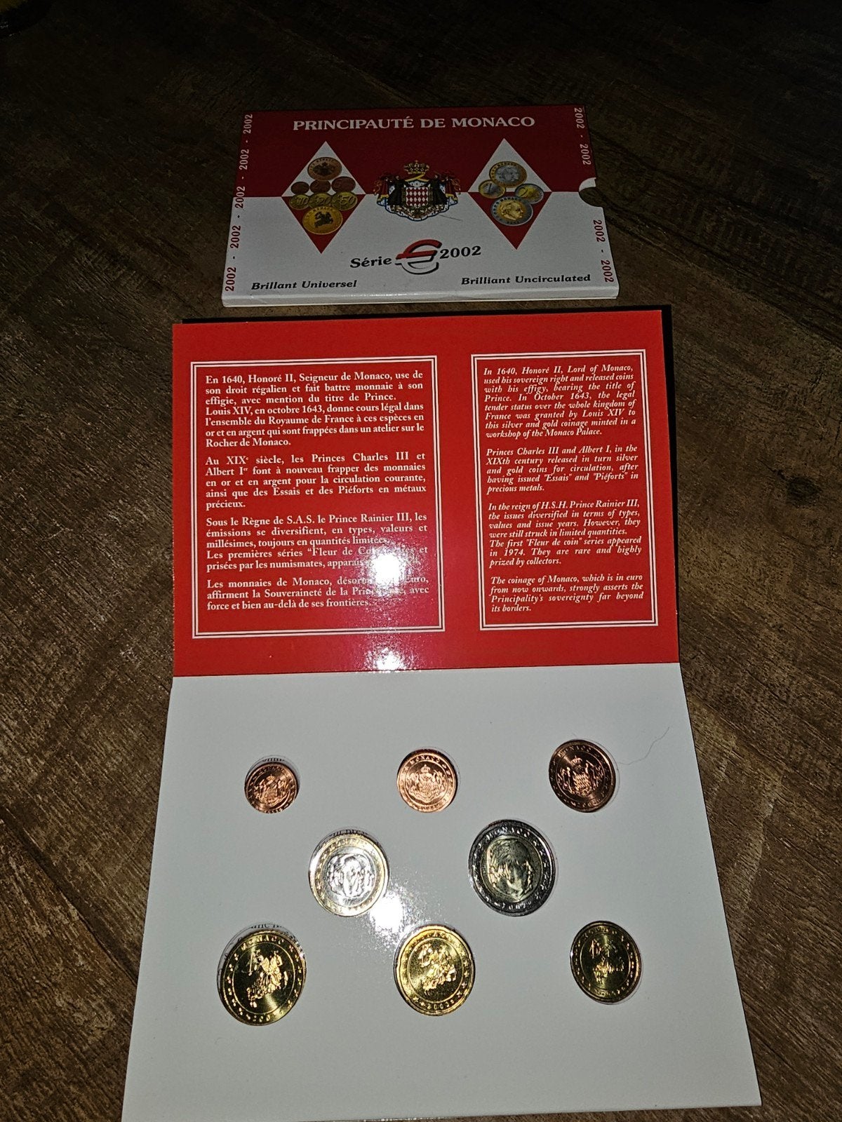 Monaco Euro Muntenset 2002 - Briljant Uncirculated, Postzegels en Munten, Munten en Bankbiljetten | Toebehoren, Ophalen of Verzenden