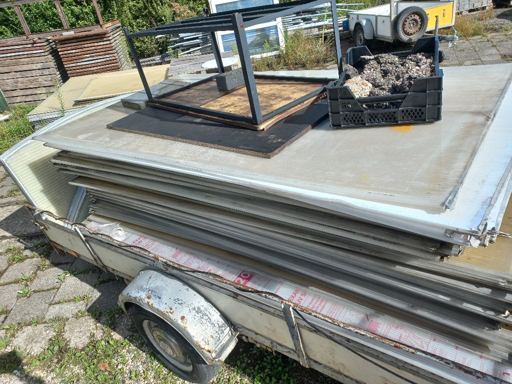 Polycarbonaat dakplaten 5 euro per plaat 0612954942, Doe-het-zelf en Verbouw, Kunststof, Gebruikt, Overige kleuren, 15 m² of meer