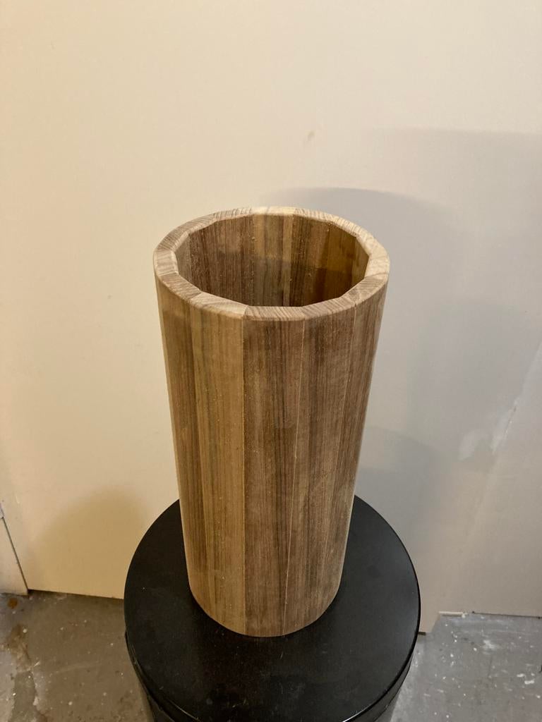 Houten vaas, Ophalen of Verzenden, Zo goed als nieuw, Hout