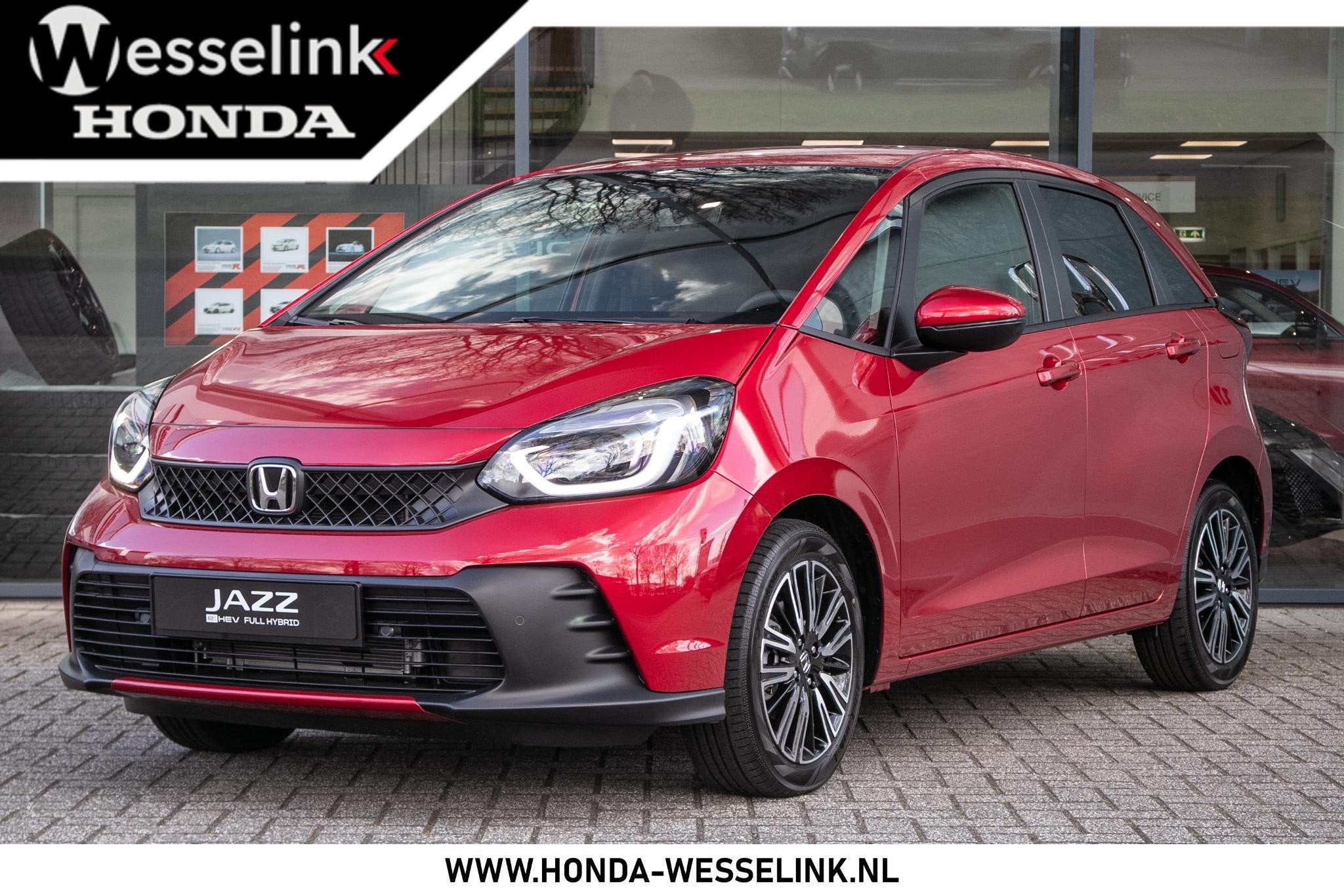 Honda Jazz 1.5 e:HEV Advance - Cons.prijs rijklaar | Navi |, Auto's, 1498 cc, Zwart, 4 cilinders, Leder en Stof
