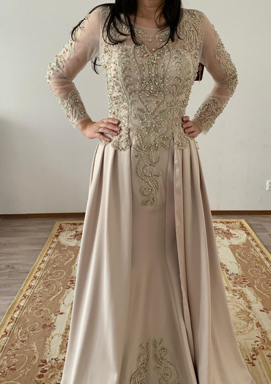 Nieuw avondjurk/abiye/galajurk champagnekleurig, Kleding | Dames, Galajurk, Overige kleuren, Nieuw, Ophalen