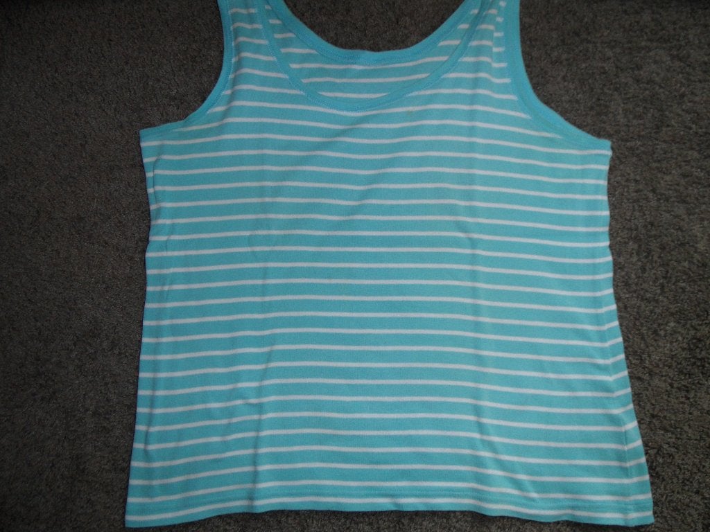 Lichtblauw/wit gestreept damesshirt/hemd, Kleding | Dames, T-shirts, Blauw, Maat 46/48 (XL) of groter, Ophalen of Verzenden, Zonder mouw