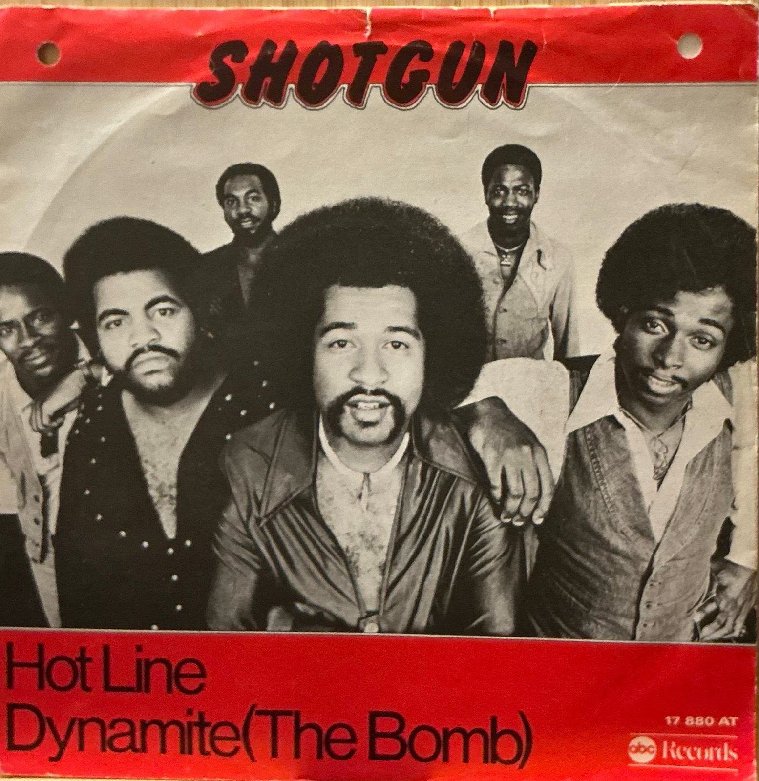 Shotgun - Hot Line / Dynamite (The Bomb) - 7 inch vinyl, Fotohoes, 7 inch, Ophalen of Verzenden, Zo goed als nieuw
