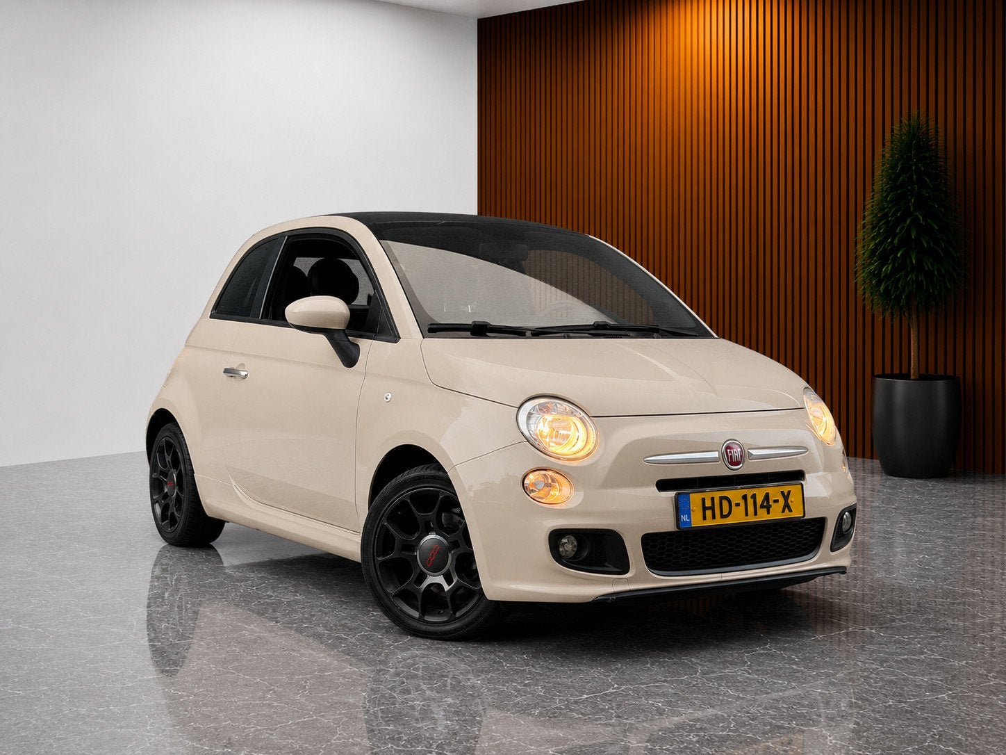 Fiat 500 C 0.9 TwinAir Turbo 500S CAPPUCCINO! (LEDER, AIRCO, Gebruikt, Leder, Bedrijf, Handgeschakeld