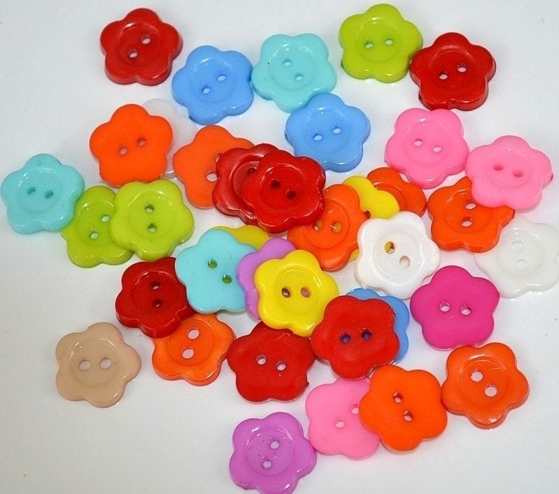 25 Knopen bloem 16mm, Info@hobbymagic.nl, Breien of Haken, Hobbymagic, Nieuw