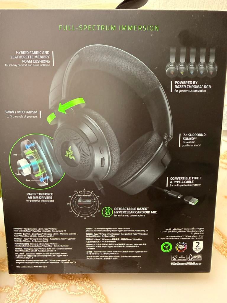 Razer Gaming Headset 7.1 Surround – Nieuw & verzegeld, Overige merken, Surround, Nieuw, Ophalen of Verzenden