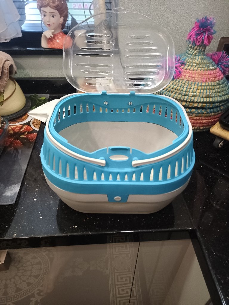 reiskoffer vervoerbakje box dieren vogel hamster parkiet, Geslacht onbekend, Parkiet