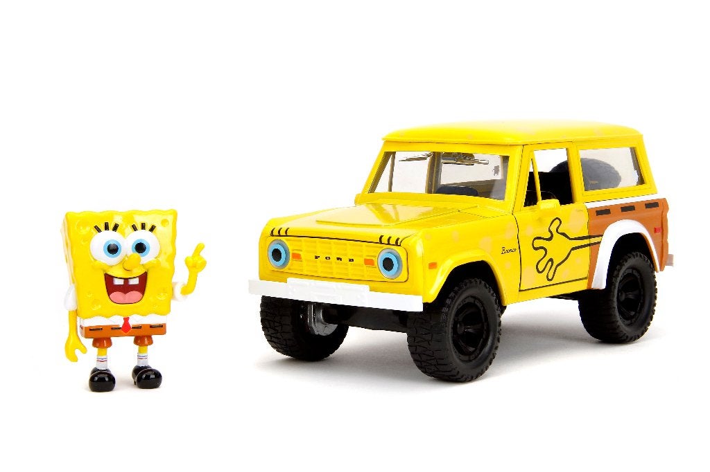 Spongebob + Ford Bronco modelauto 1:24, Ophalen of Verzenden, Nieuw, Auto, Jada