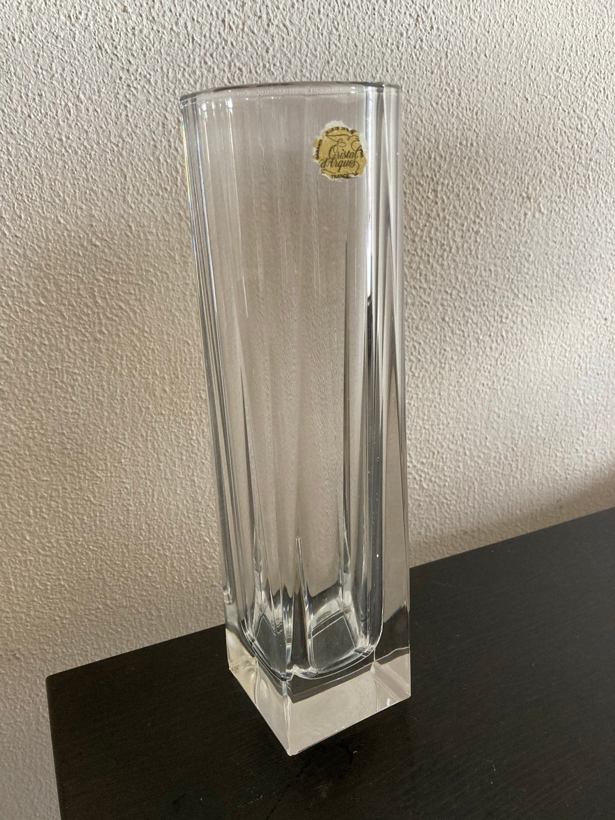 Cristal d'Arques zware loodkristallen vaas, verticale facett, Ophalen of Verzenden