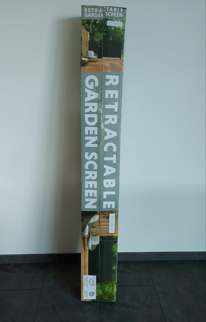 Uitschuifbaar Tuinscherm 300x140 cm - Nieuw in Doos, Tuin en Terras, Tuinschermen, Ophalen, Kunststof, 100 tot 150 cm, Onbekend