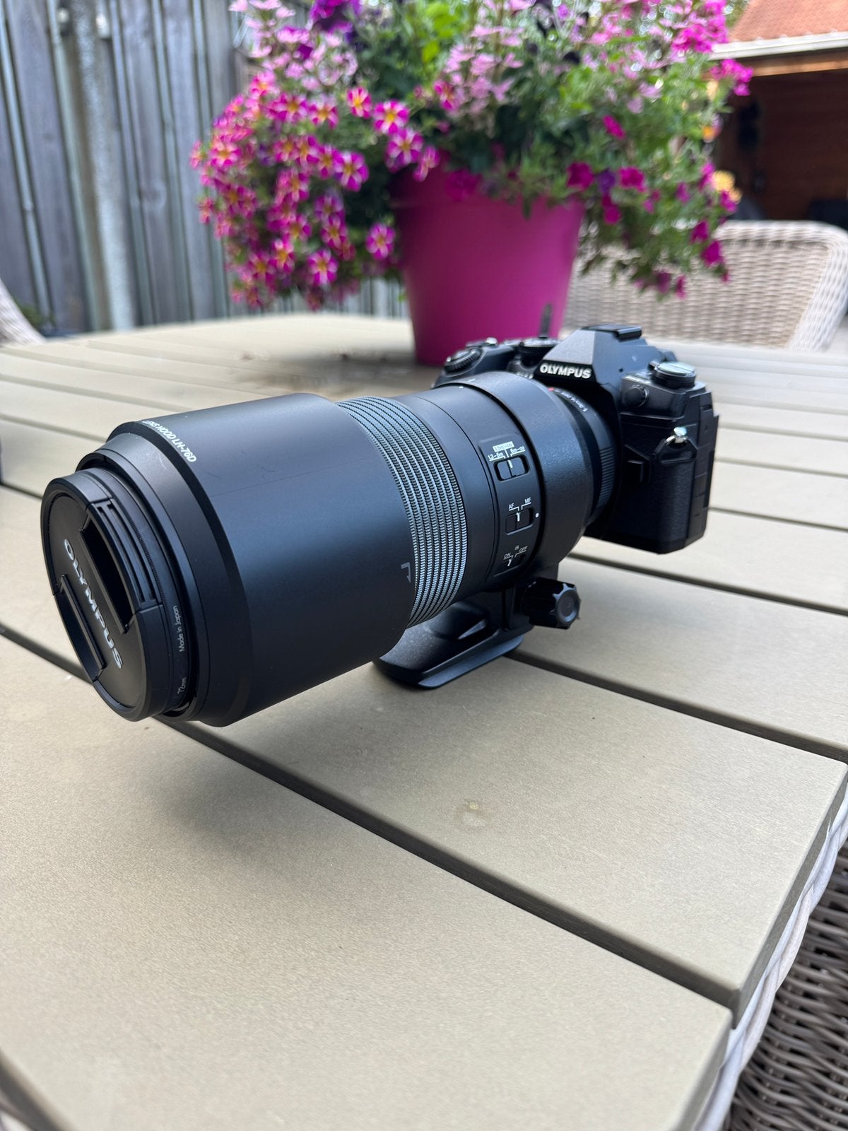 Olympus E-M1 Mark II + Olympus 100-400mm + Tas + SD-kaart, Ophalen, Zo goed als nieuw, Olympus