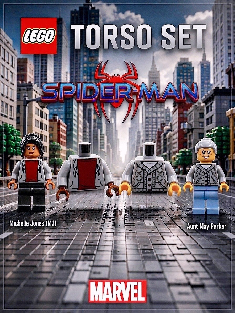 LEGO Marvel Spider-Man Torso Set - MJ & Aunt May - Nieuw, Ophalen of Verzenden, Nieuw, Overige merken