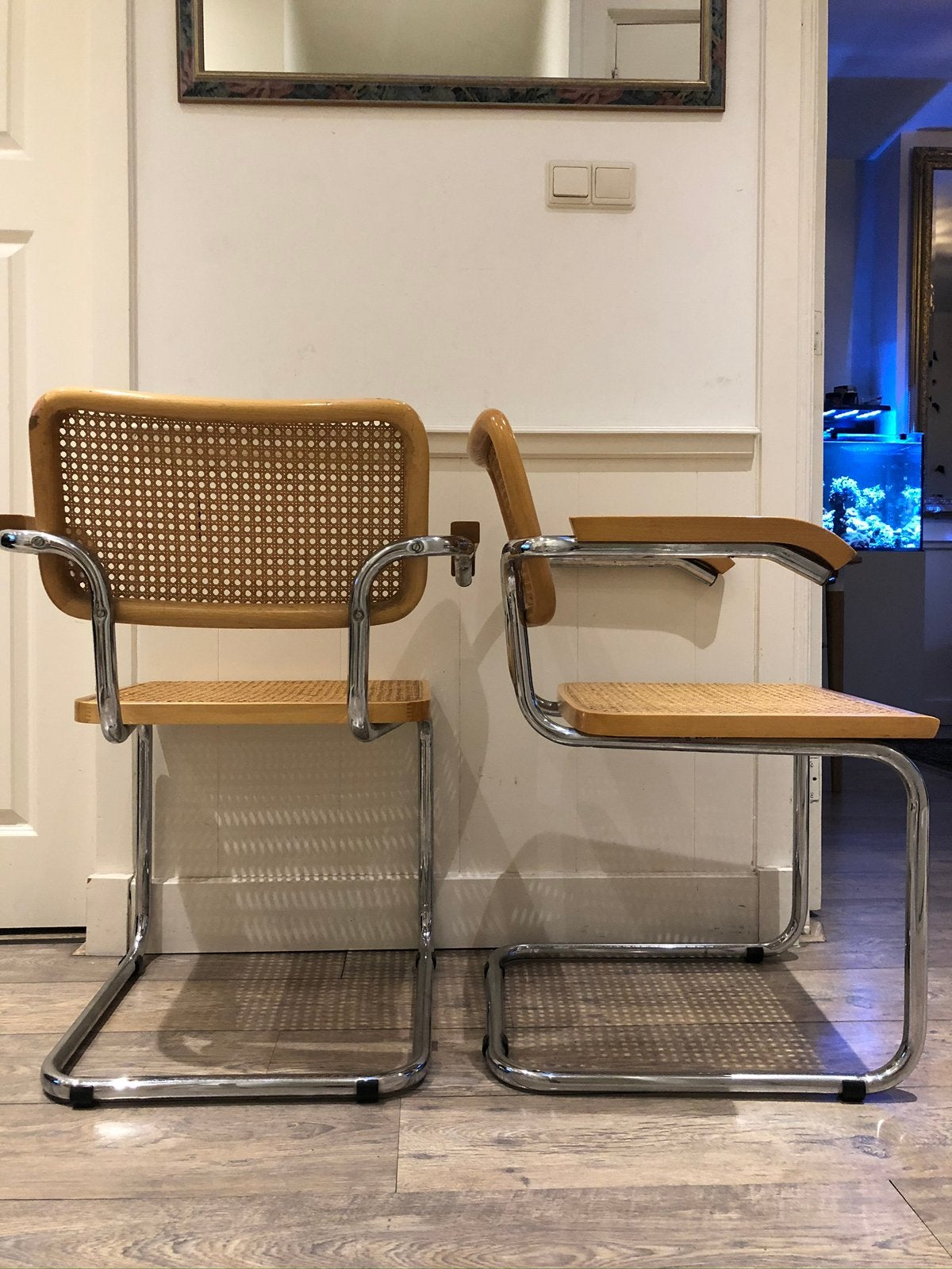 10 retro vintage marcel breur thonet cesca stoelen design, Ophalen of Verzenden, Zo goed als nieuw, Bruin