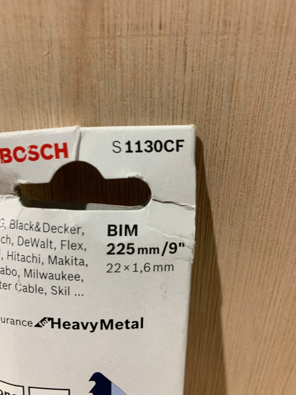 Bosch Reciprozaagbladen S1130CF – Nieuw – Verpakt per 5, Bosch, Nieuw, Ophalen of Verzenden, Bosch