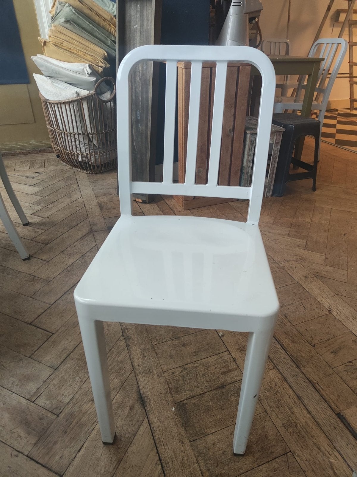 15 Witte metalen stoelen, Huis en Inrichting, Ophalen, Gebruikt, Wit, Metaal