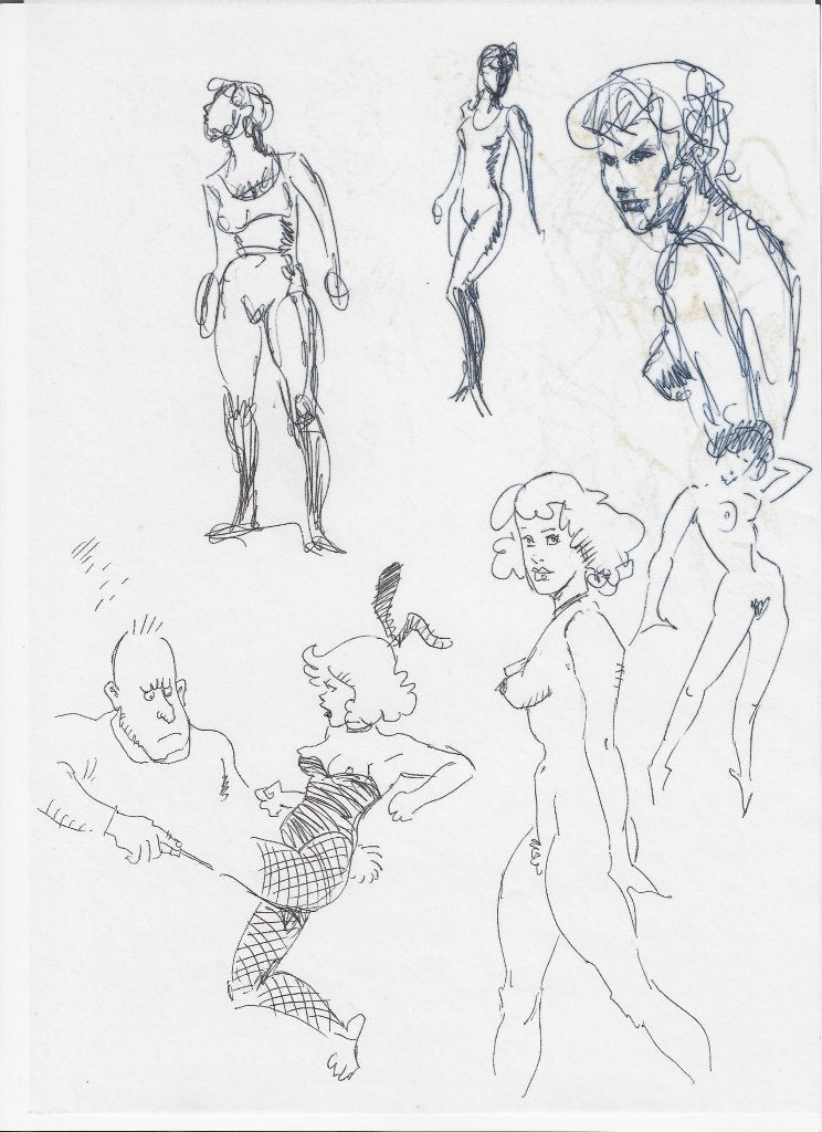 originele tekening (naakt-) studie George Martin, Verzenden