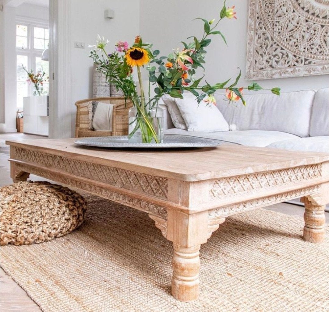 indiase Salon tafel ,, Huis en Inrichting, Ophalen, 100 tot 150 cm, 50 tot 100 cm, Zo goed als nieuw