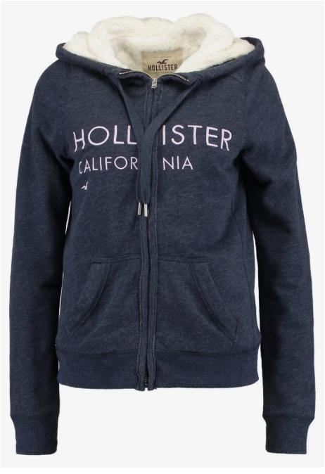 Hollister Sherpa teddy sweatvest warm vest Donkerblauw XS, Nieuw, Maat 34 (XS) of kleiner, Hollister, Verzenden