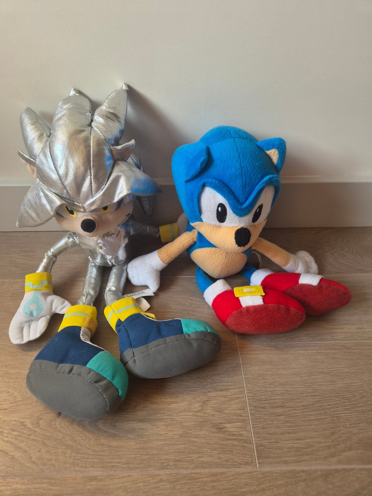Sonic the Hedgehog en Silver knuffels - Set van 2, Gebruikt, Overige karakters, Overige typen, Blauw