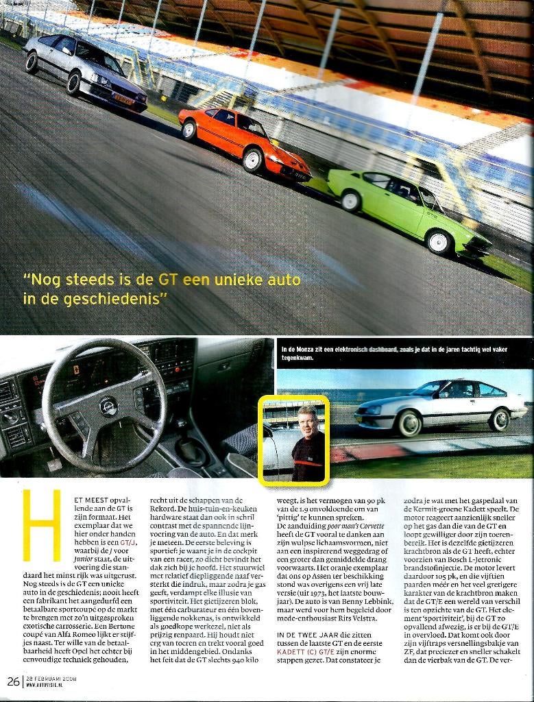 Autovisie rij indruk sportieve Opel oldtimers, Ophalen of Verzenden, Gelezen, Opel