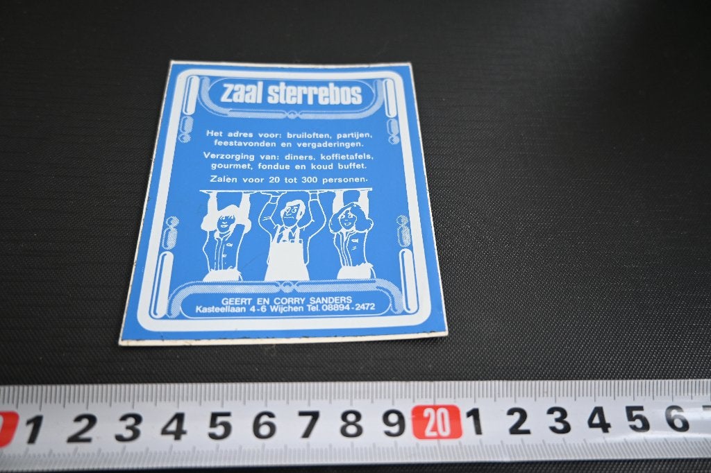sticker Wijchen ZAAL STERREBOS Geert en Corry Sanders, Ophalen, Zo goed als nieuw