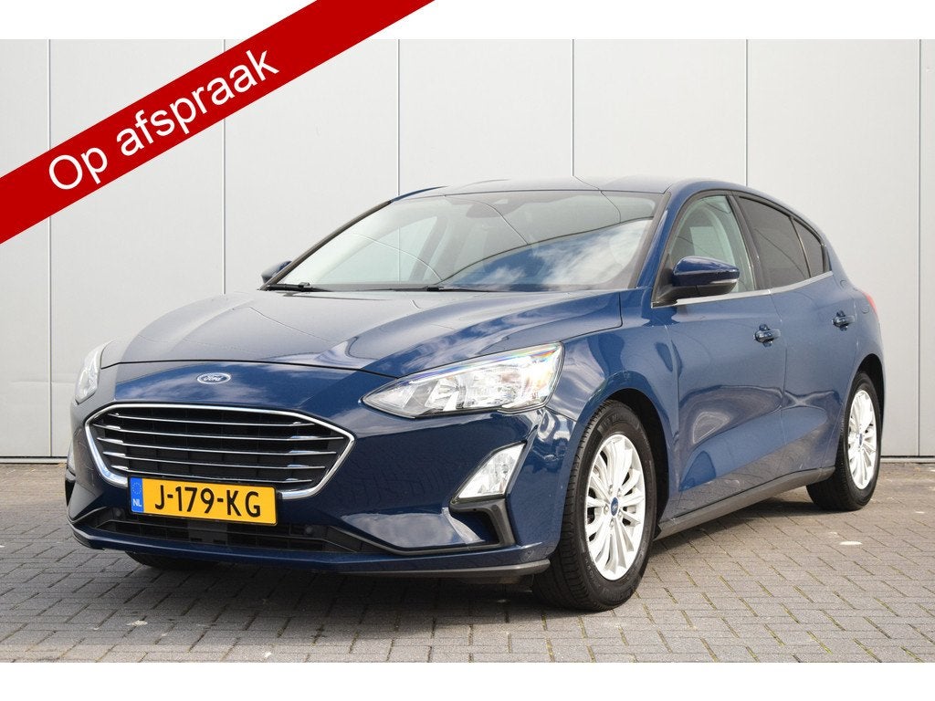 Ford Focus 1.0 EcoBoost Hybrid Titanium X Business Led/Full, Gebruikt, Blauw, Origineel Nederlands, Handgeschakeld