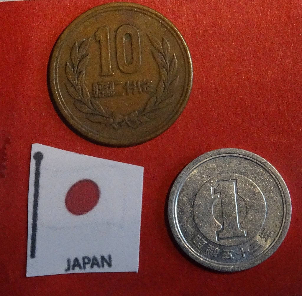 Munten Japan, Verzenden, Oost-Azië