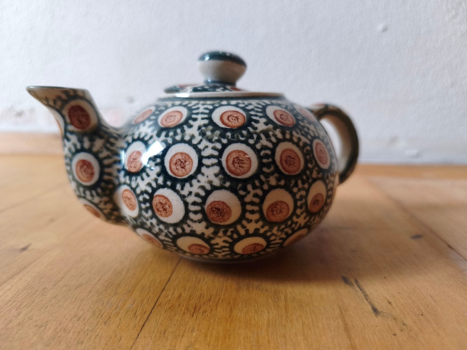Handgeschilderde Poolse theepot - Boleslawiec stijl, Ophalen