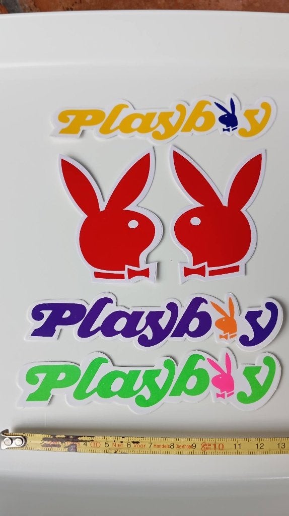5 vintage Playboy Bunny stickers / 2 verschillende sets, Ophalen of Verzenden, Nieuw, Merk