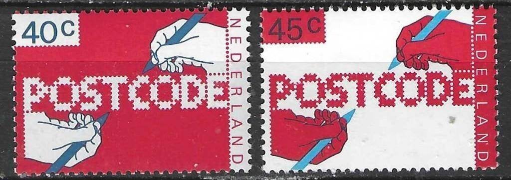 Nederland 1978 - Yvert 1084-1085 - Postcodes (PF), Verzenden, Postfris