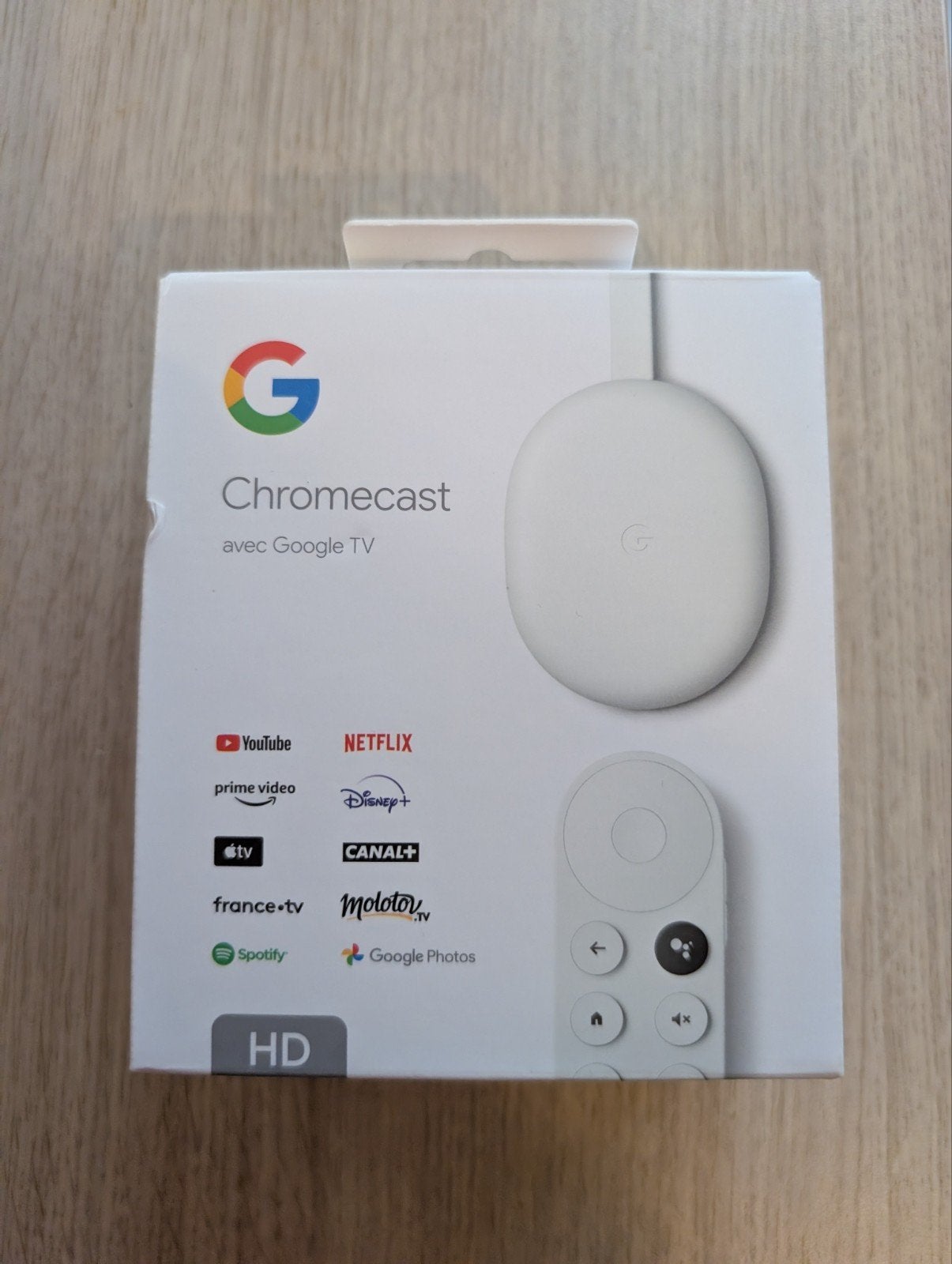 Google Chromecast HD met Google TV - Compleet in Doos, Ophalen of Verzenden, Zo goed als nieuw, HDMI