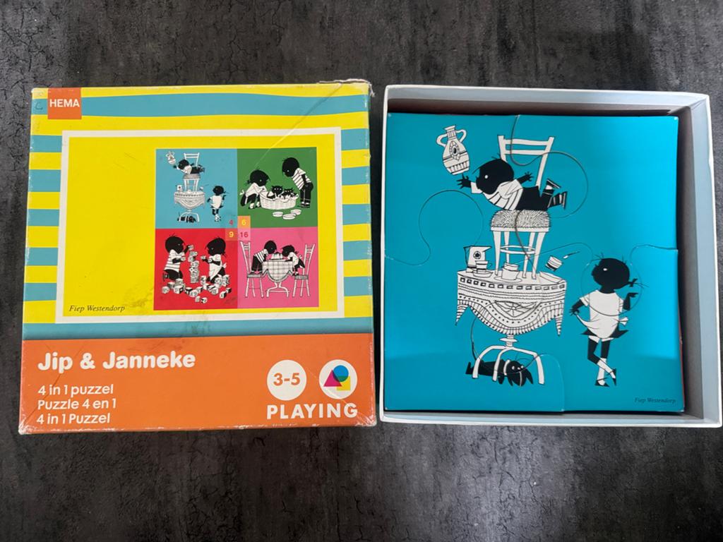 Jip & Janneke 4-in-1 puzzel van HEMA (3-5 jaar), Kinderen en Baby's, Speelgoed | Kinderpuzzels, Ophalen, Minder dan 10 stukjes