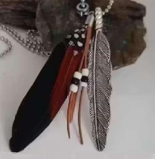 Herenketting met 2 Verenhangers, Sieraden, Tassen en Uiterlijk, Kettingen, Nieuw, Ophalen of Verzenden, Zilver, Overige materialen