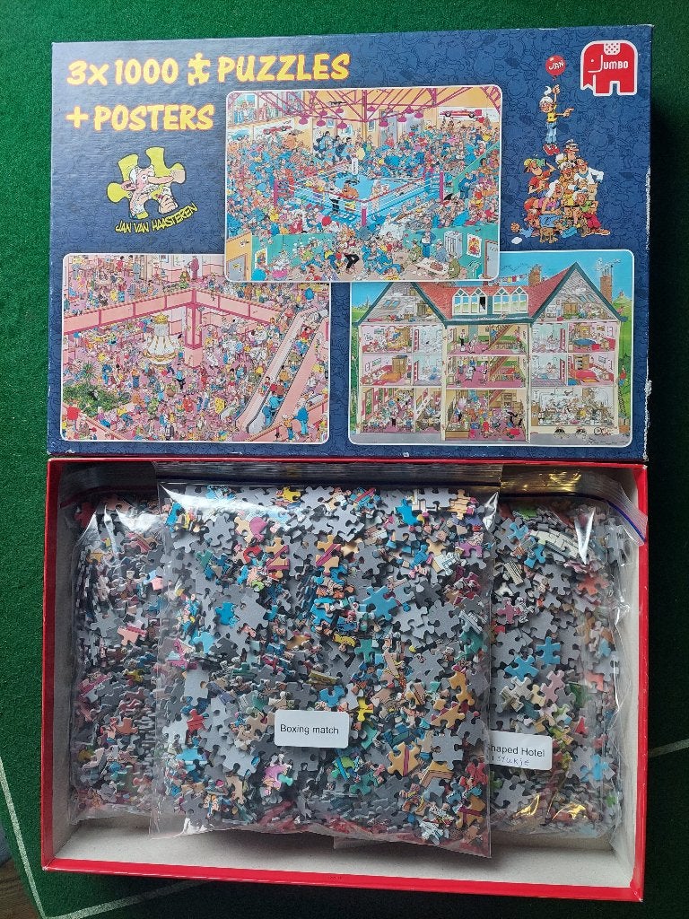 Jan van Haasteren puzzels, Ophalen, 500 t/m 1500 stukjes, Zo goed als nieuw