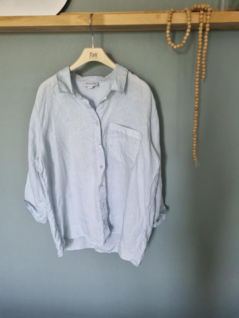 Lichtblauwe blouse vd Cotton club draagmaat xl €6, Kleding | Dames, Blouses en Tunieken, Ophalen of Verzenden, Zo goed als nieuw