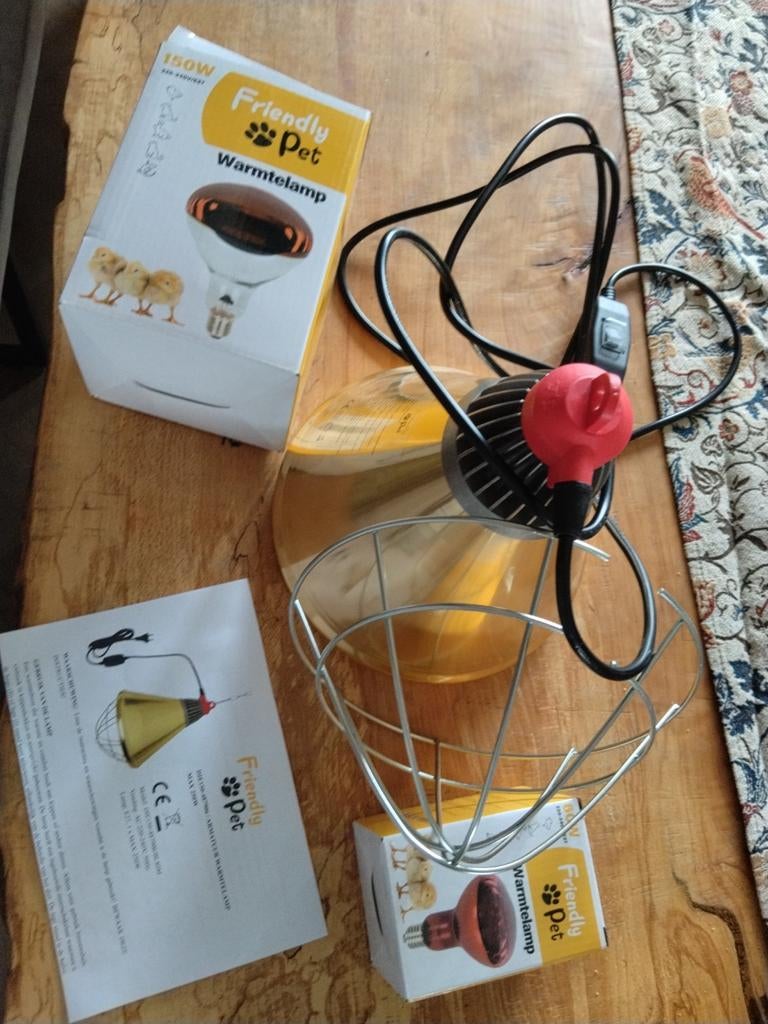 Warmtelamp inclusief twee lampen, Ophalen of Verzenden, Zo goed als nieuw