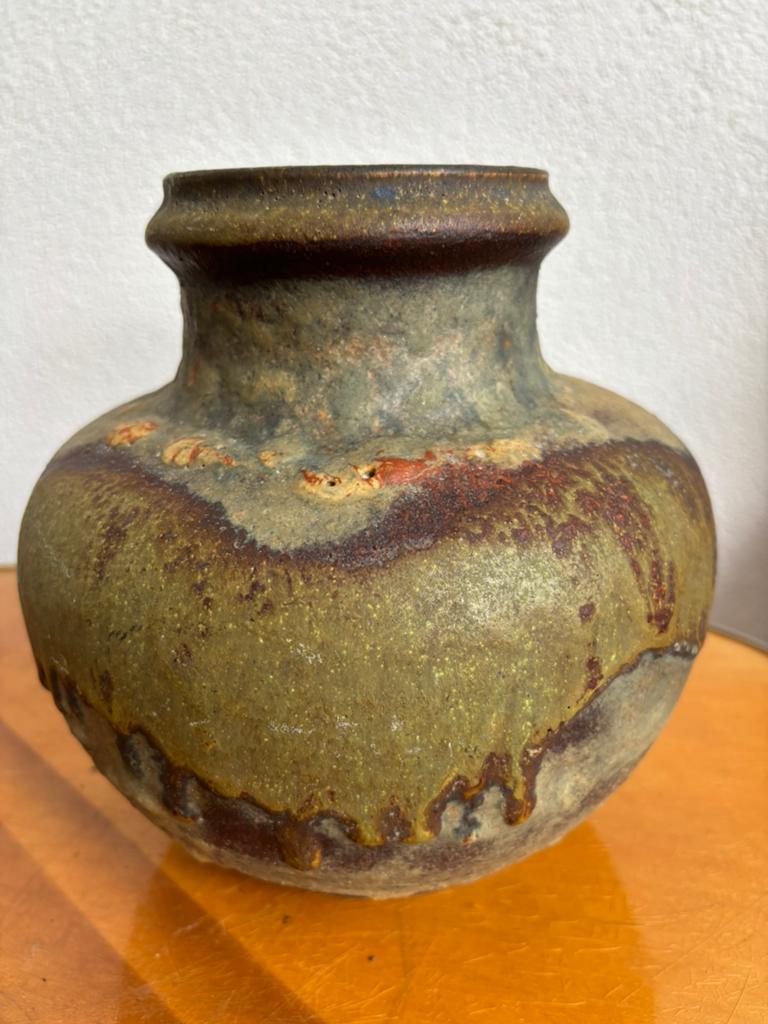 West-Germany vaas Fat Lava Rusch Keramik 20 cm, Ophalen of Verzenden