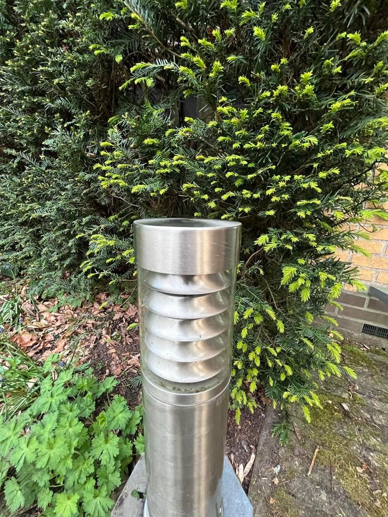 Dakar dim sokkellamp (5st) RVS staande buitenlamp Tuin/pad, Tuin en Terras, Ophalen, Gebruikt, Minder dan 50 watt, Staande lamp