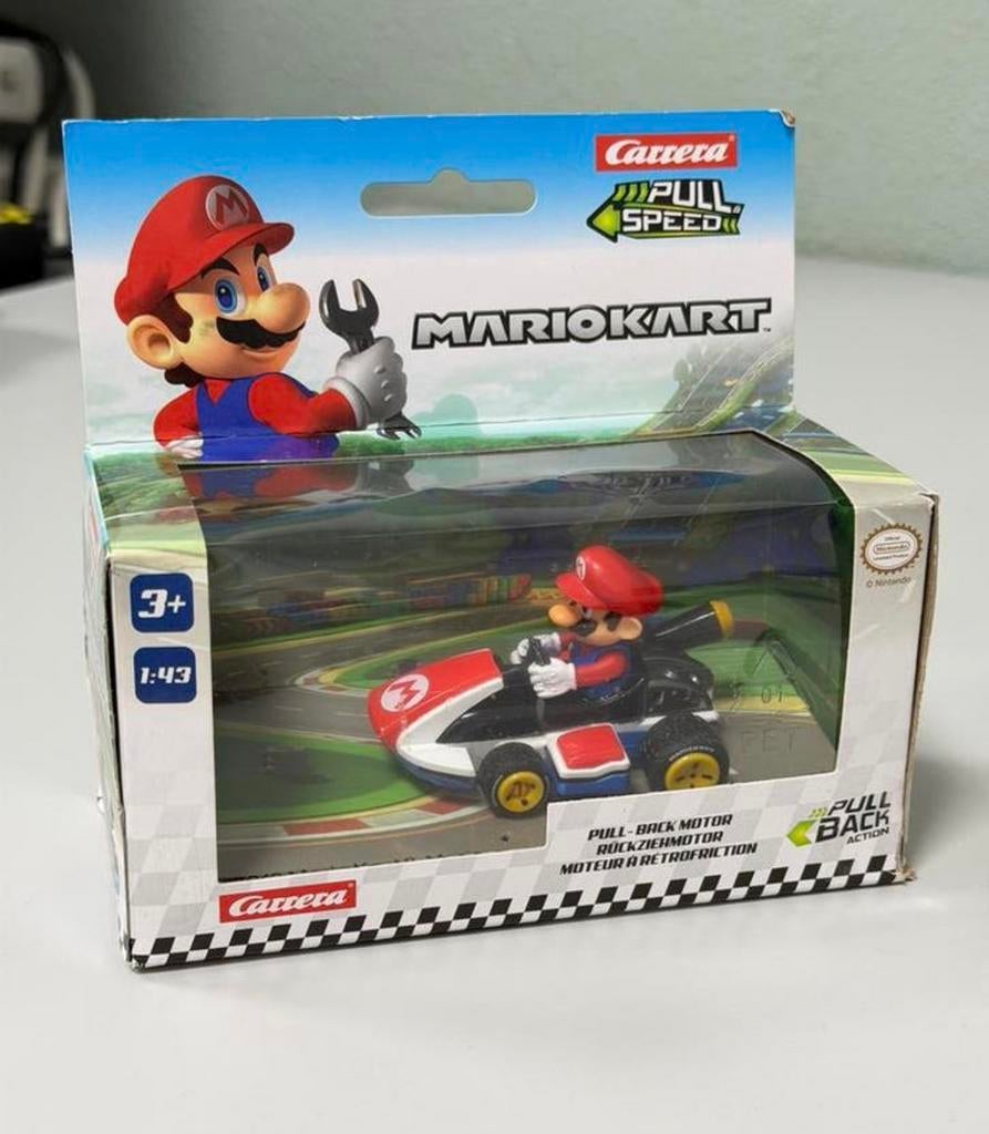 Carrera Mario Kart Pull Back Mario 1:43 Nieuw auto Nintendo, Nieuw, Ophalen of Verzenden, H, H