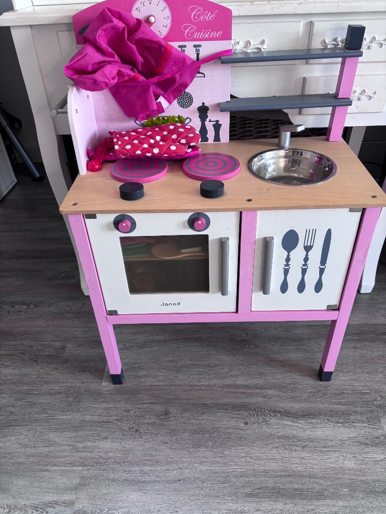 Janod keuken, Kinderen en Baby's, Speelgoed | Speelkeukens, Ophalen, Gebruikt, Overige materialen, Speelkeuken