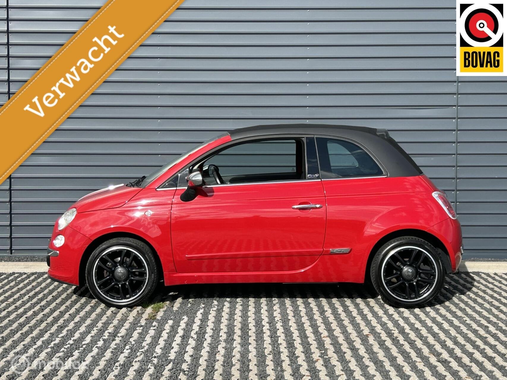Fiat 500 0.9 TwinAir Lounge | Cabrio | Leder | Sensoren, Euro 5, 86 pk, Gebruikt, Cabriolet