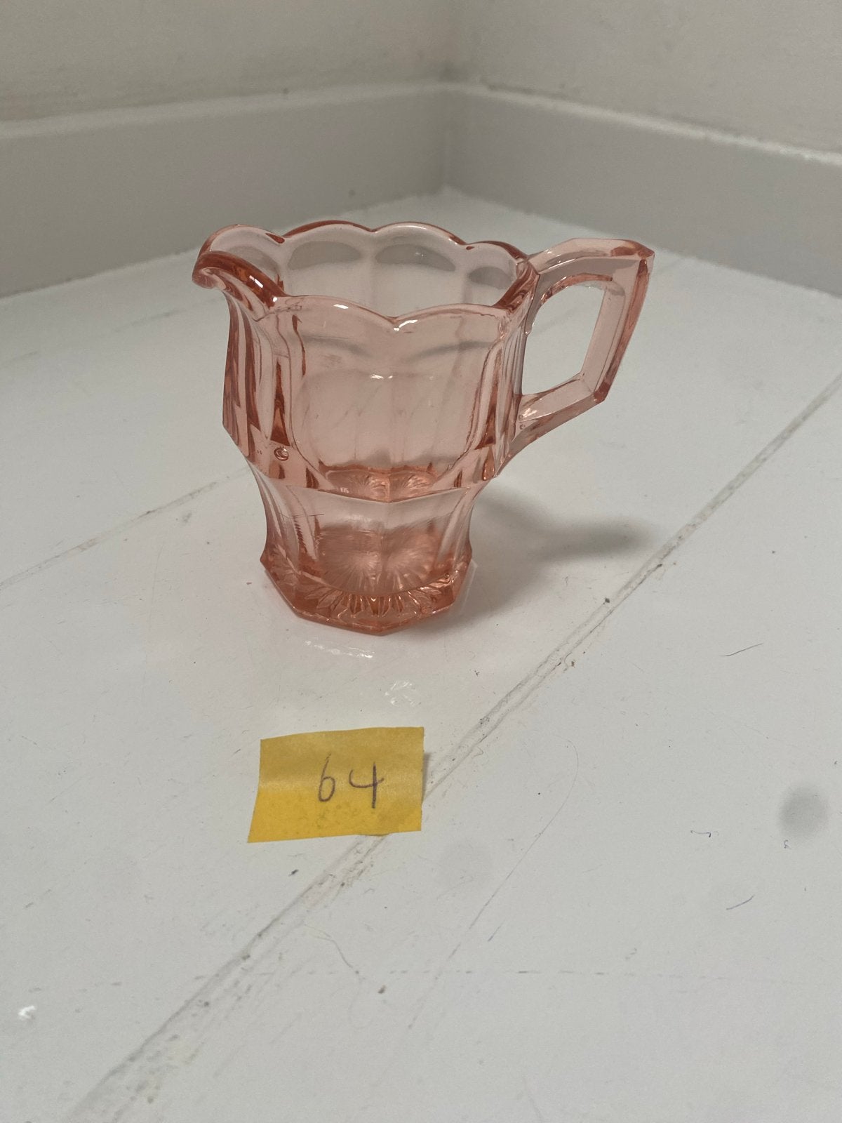 Roze glazen kannetje - Vintage decoratie, Ophalen of Verzenden