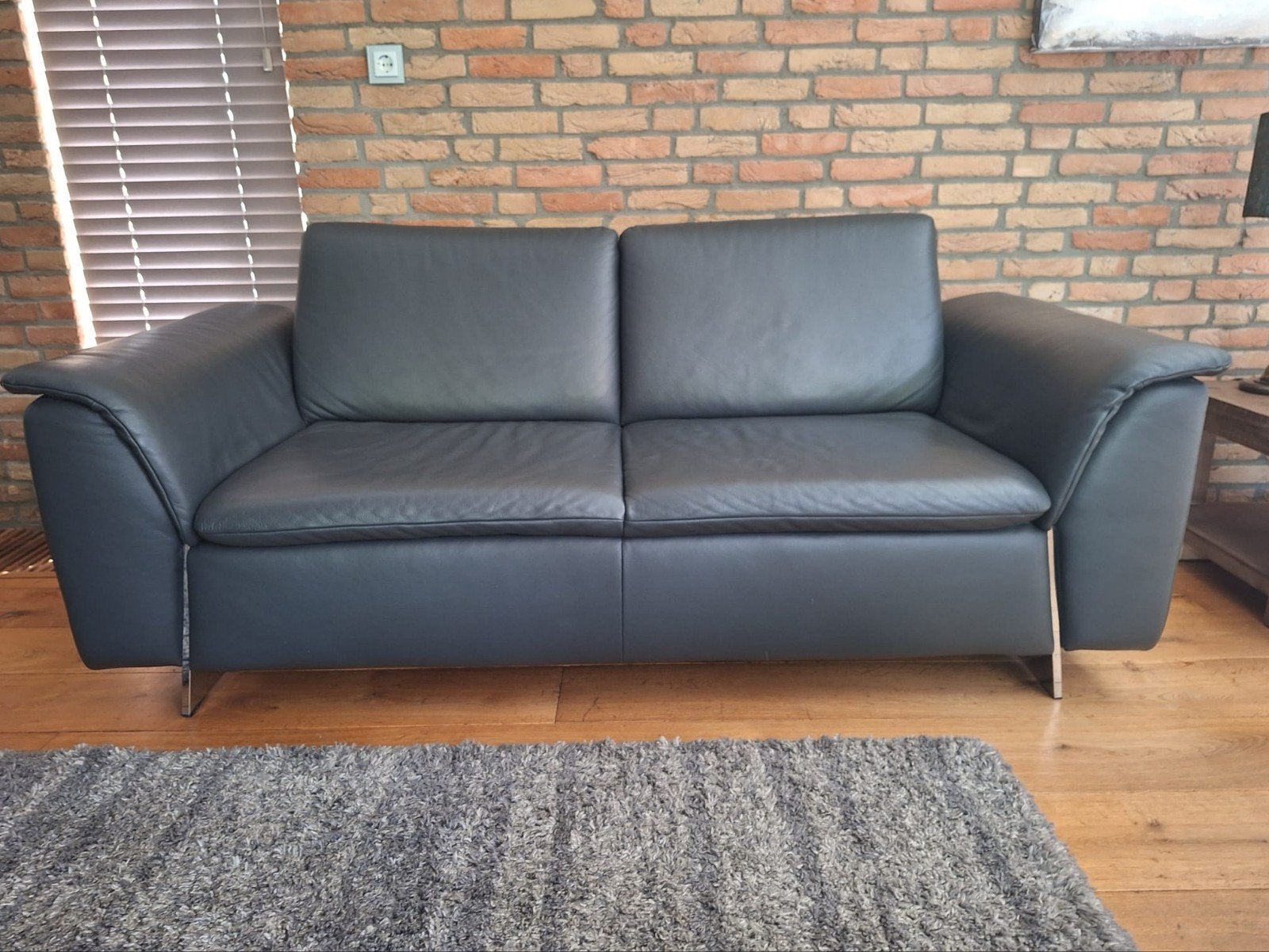 Leren bank 2,5 zits, Ophalen, Strak, 150 tot 200 cm, Tweepersoons