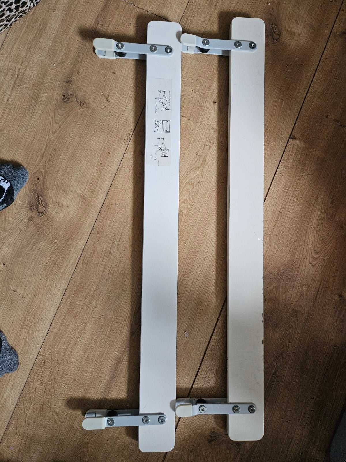 Ikea Nattapa bedhekje 96cm met gebruikssporen, Ophalen, Gebruikt, Metaal of IJzer, Klemhekje