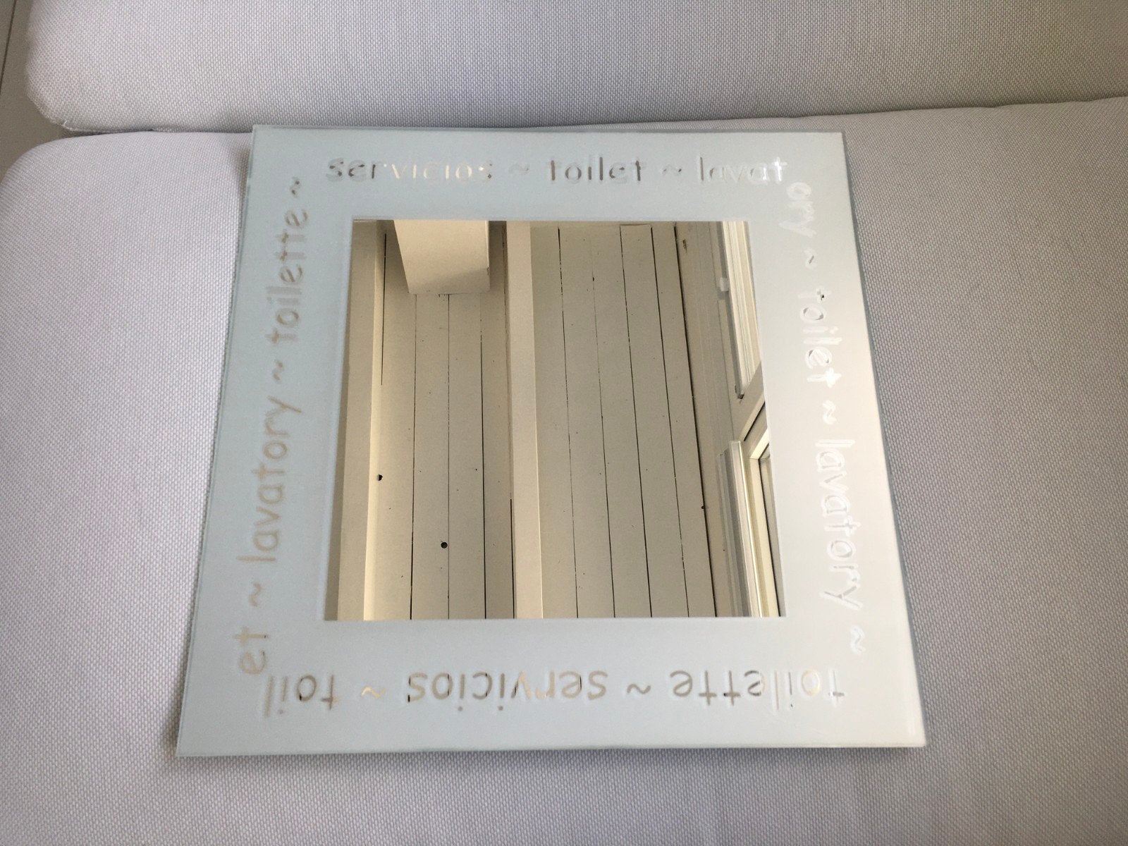 Spiegel voor in toilet, vierkant, 40x40, Ophalen, Minder dan 50 cm, Vierkant, Nieuw
