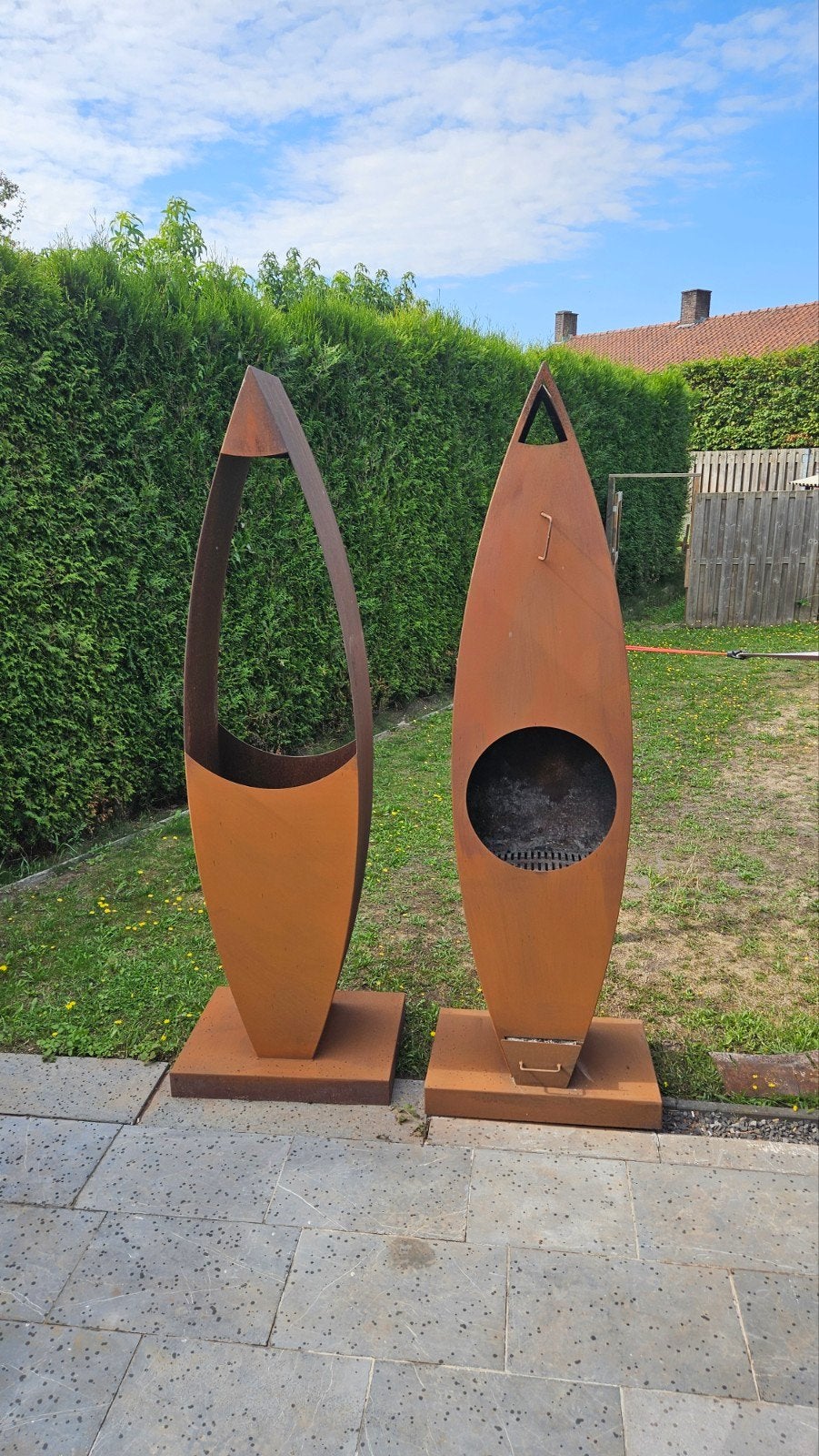 CORTENSTAAL BUITEN KACHELS, Tuin en Terras, Tuinbeelden, Ophalen, Zo goed als nieuw, Metaal