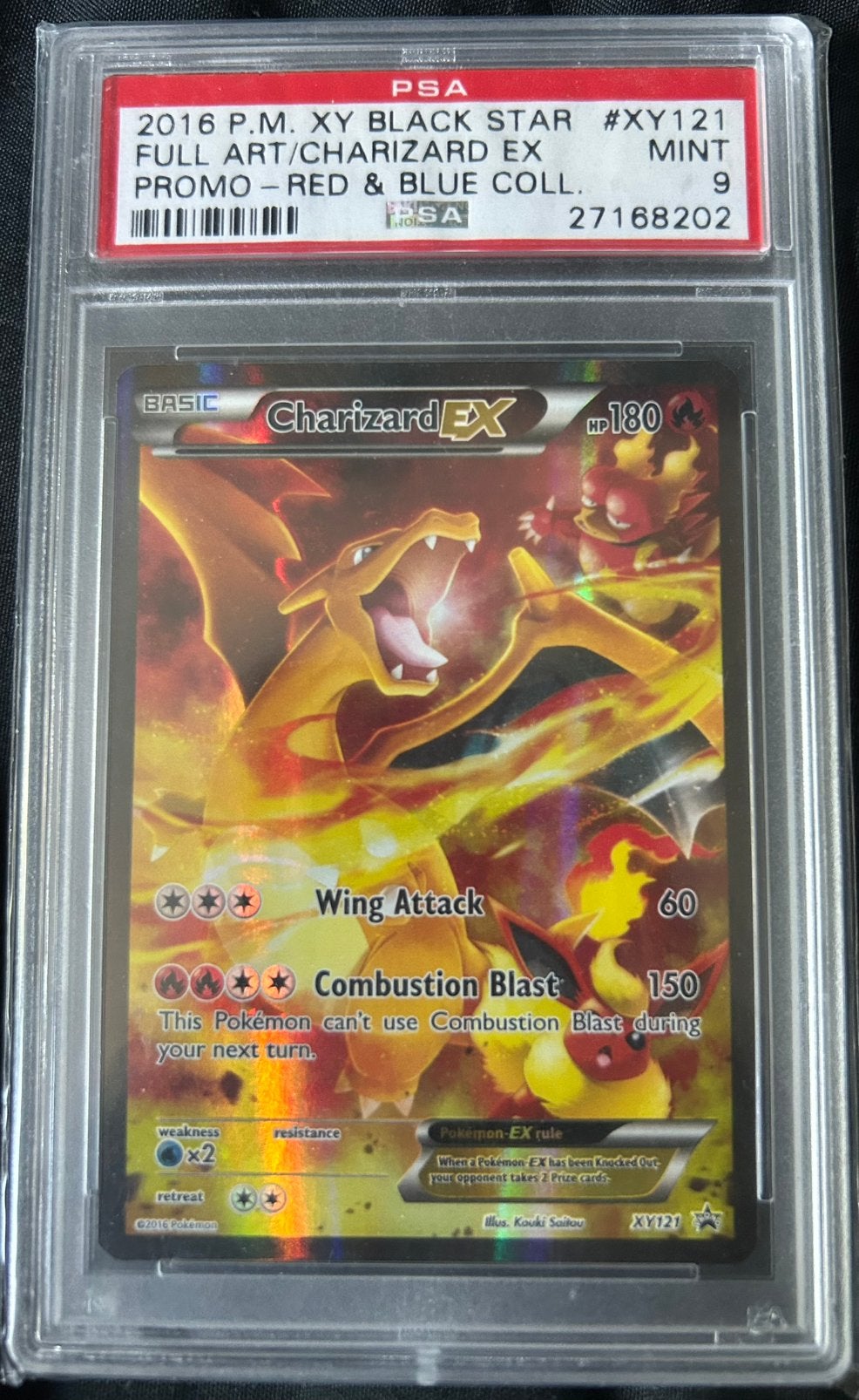 Charizard #XY121 promo (2016) PSA 9, Ophalen, Nieuw, Losse kaart